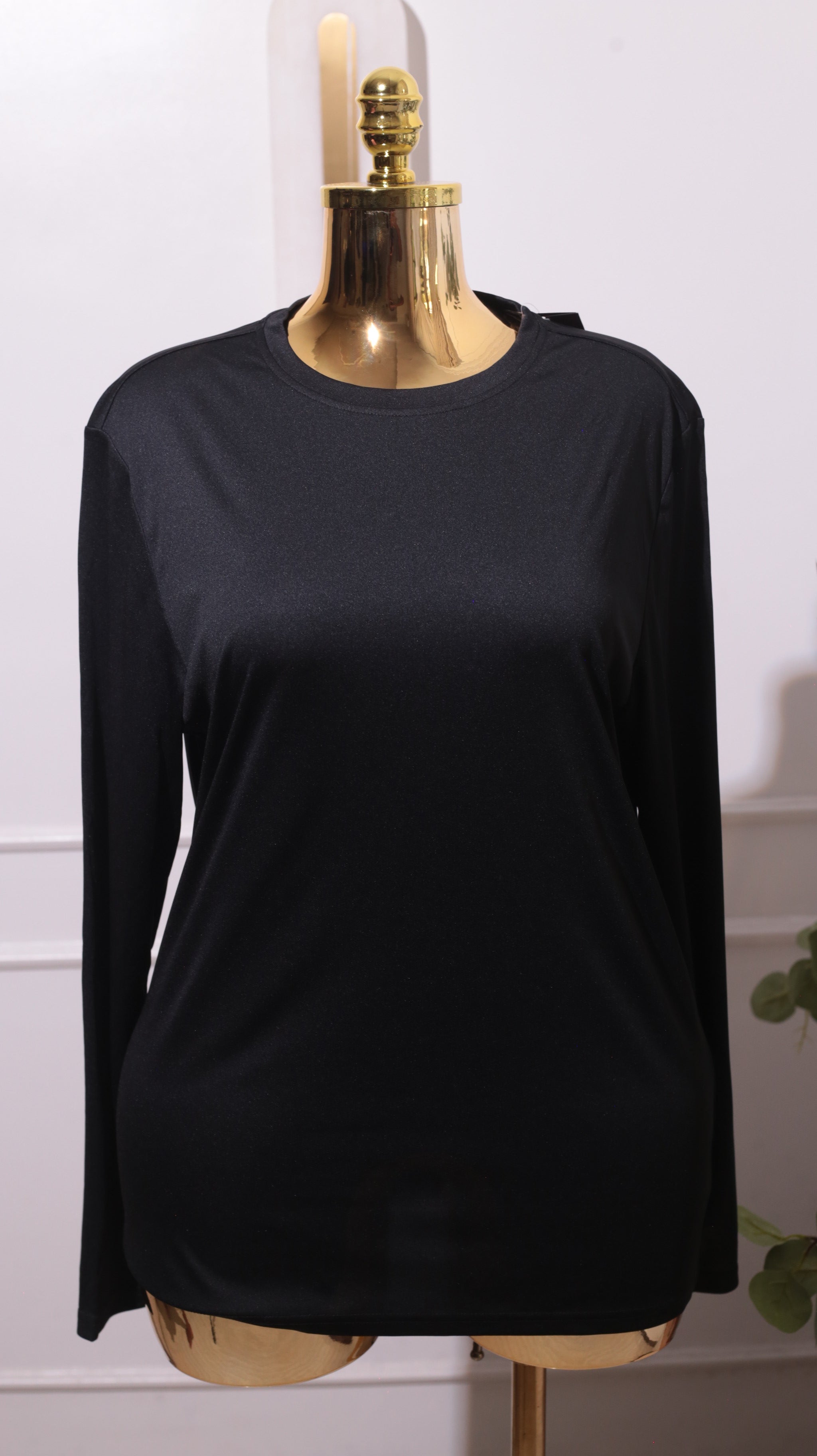 A Black Long-sleeve Athletic Shirt