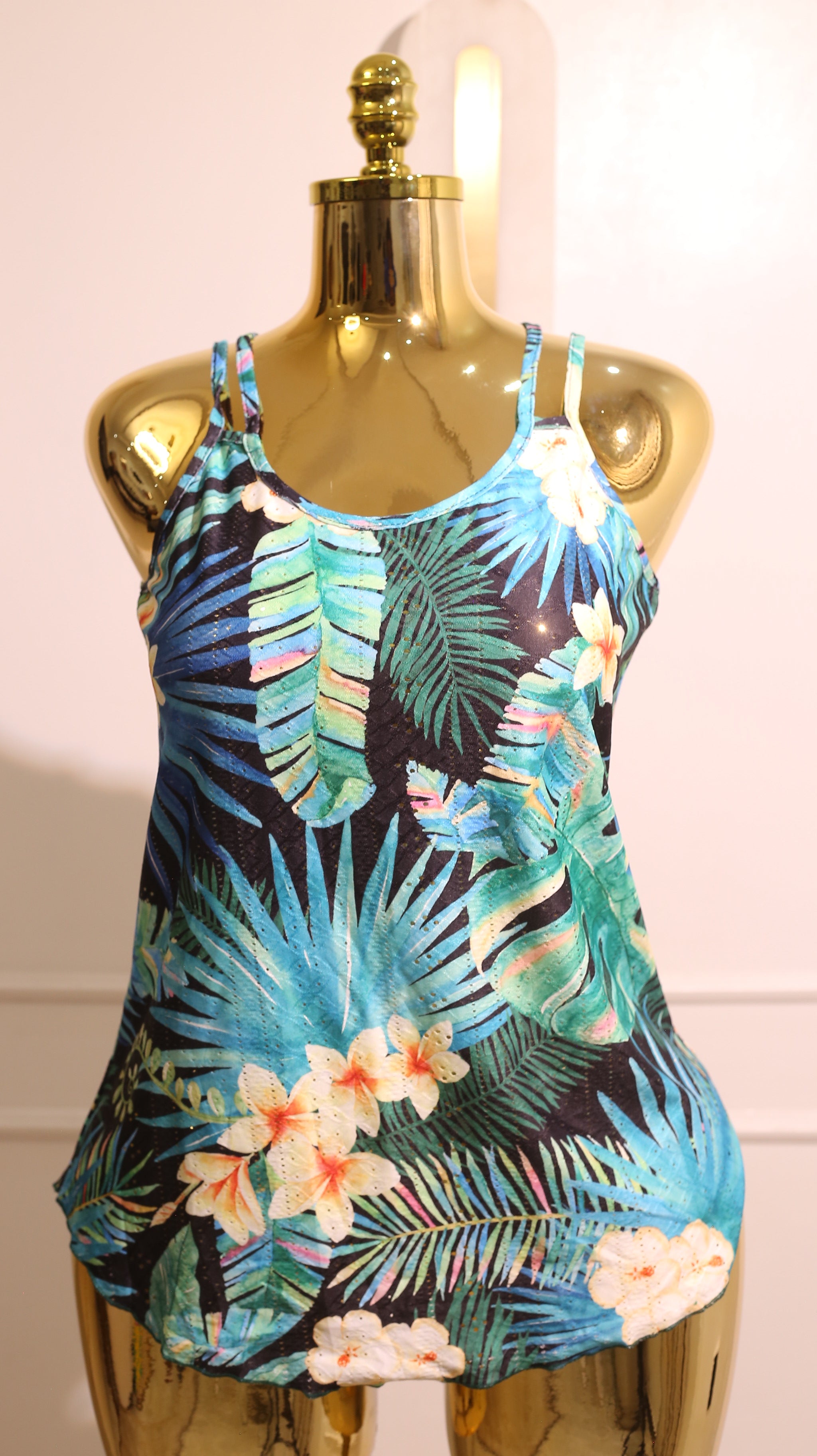 Tropical Floral Tankini Top