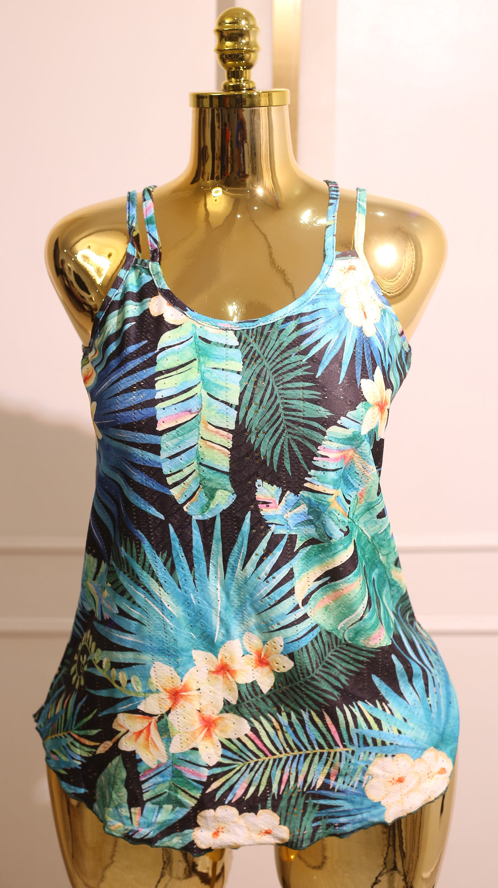 Tropical Floral Tankini Top