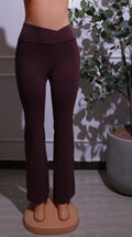 Burgundy flare Pants