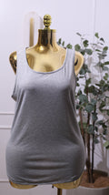 Athleta Essence Tie Back Tank In A Gray Heathered Color