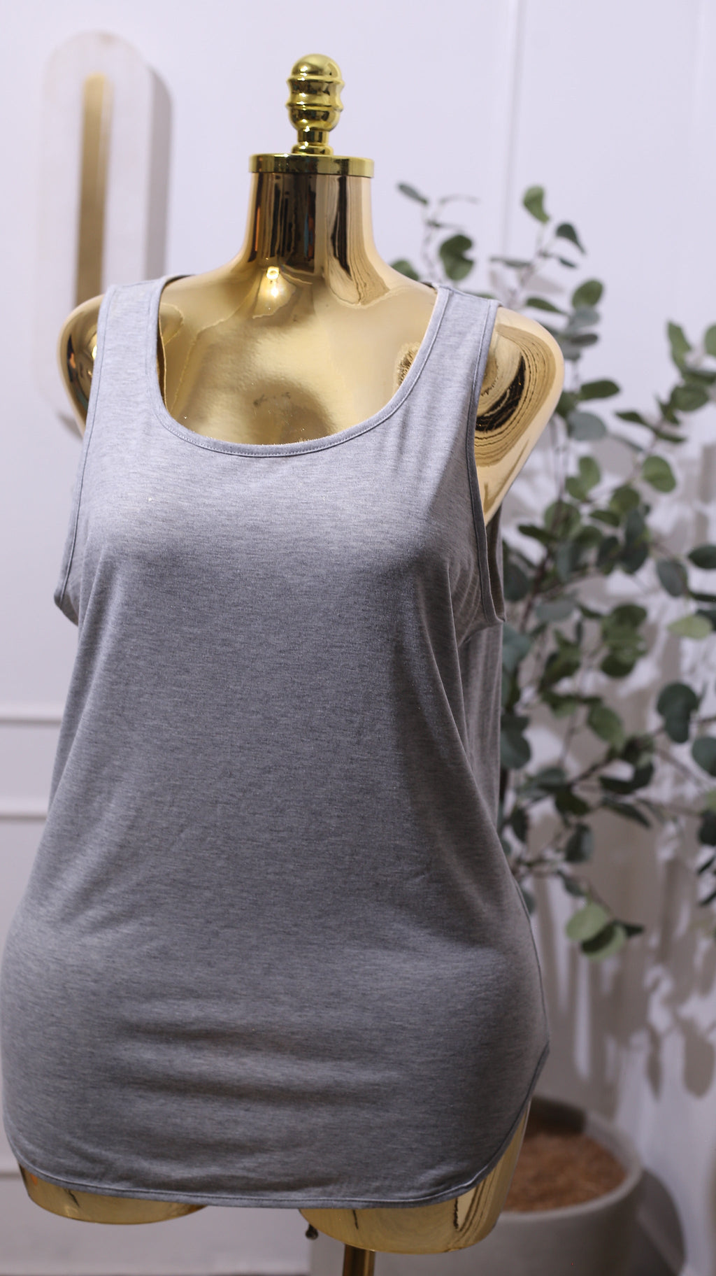 Tank top In A Gray Heathered Color