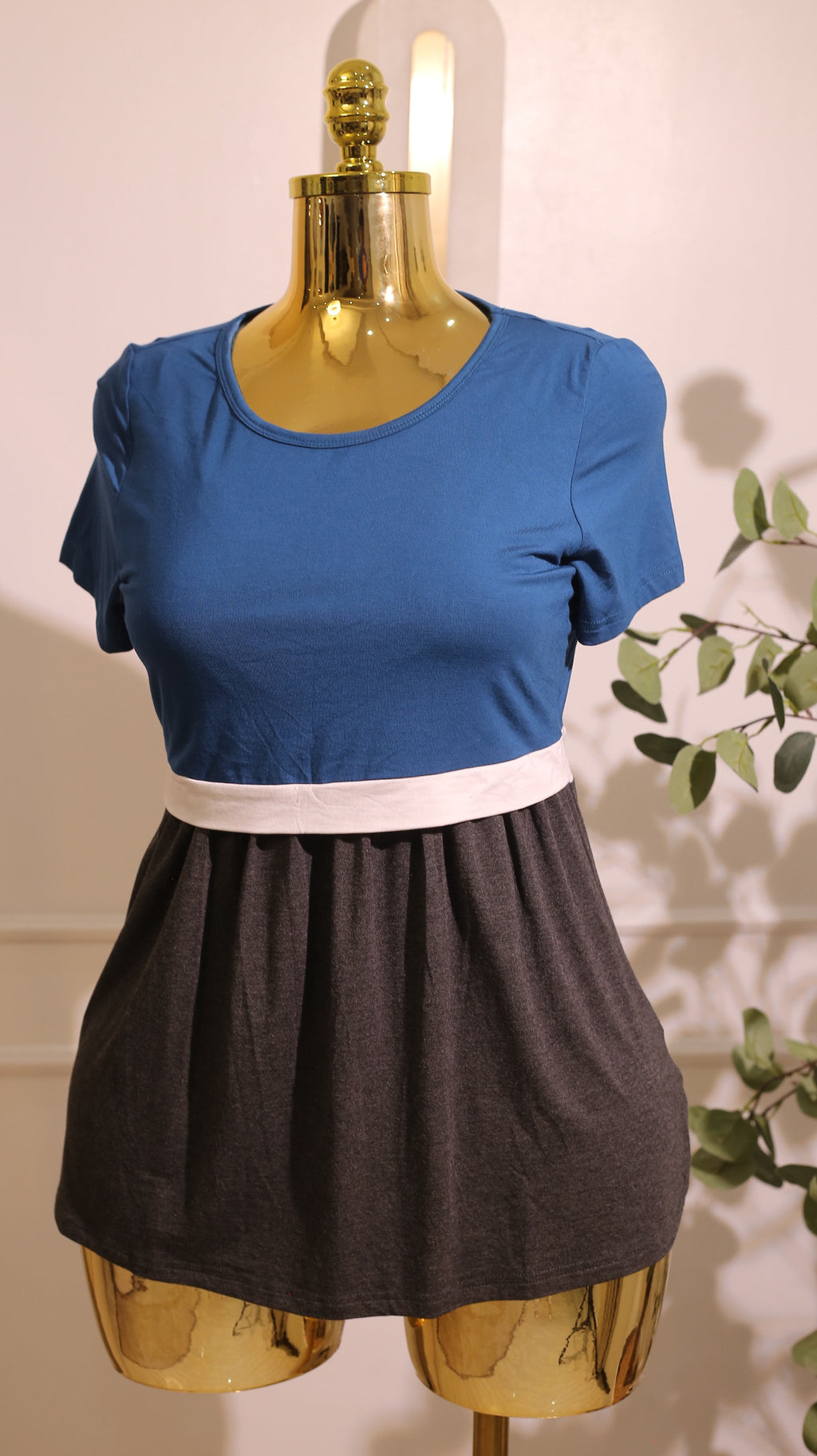 Bearsland Scoop?Neck Patchwork Nursing Top (Small)