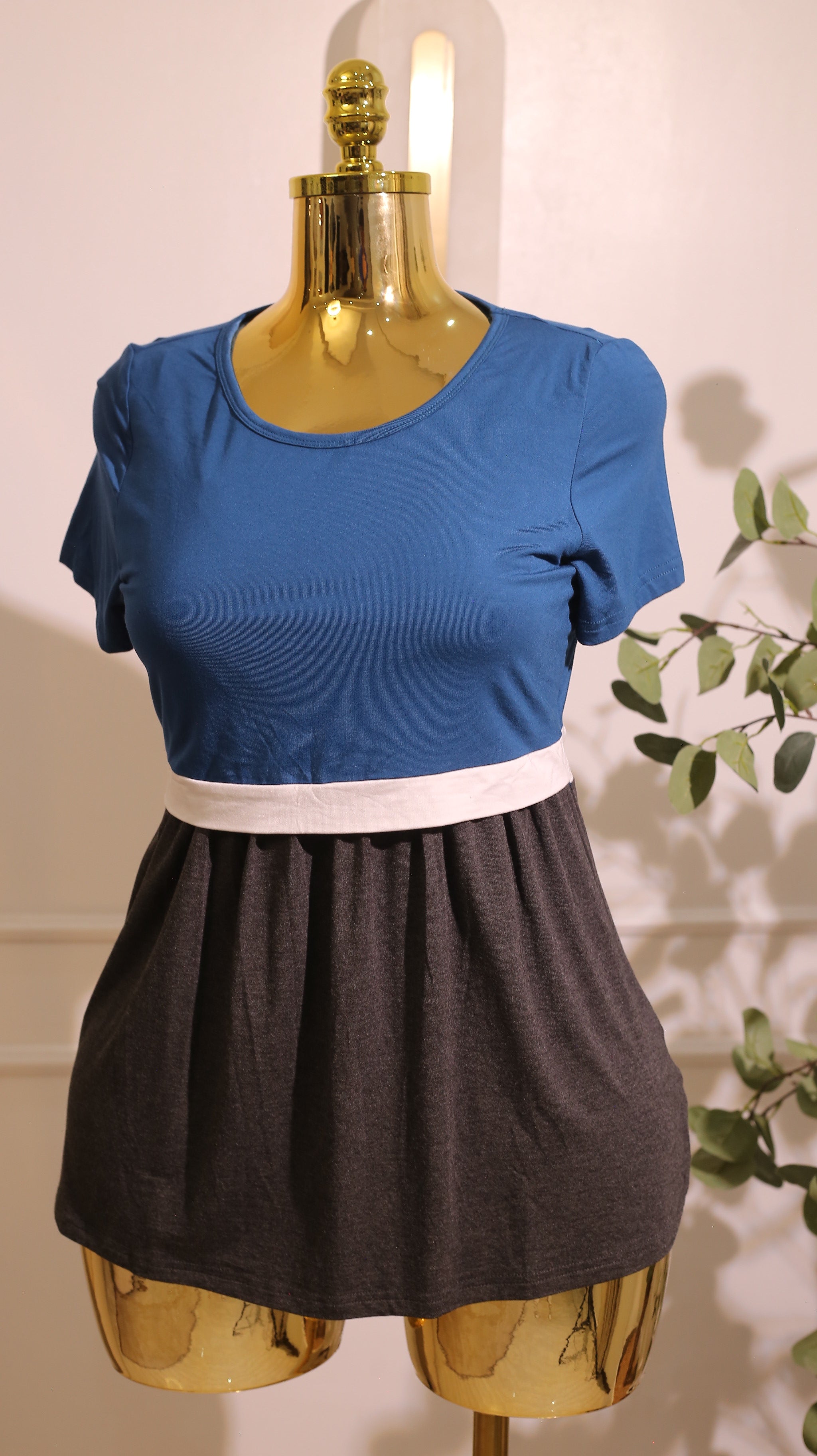 Bearsland Scoop?Neck Patchwork Nursing Top (Small)