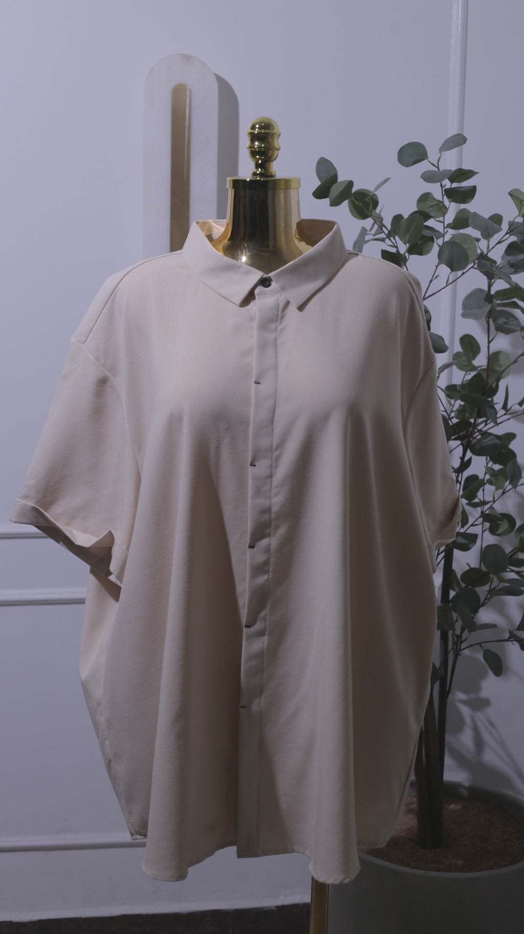 Beige Oversized Shirt