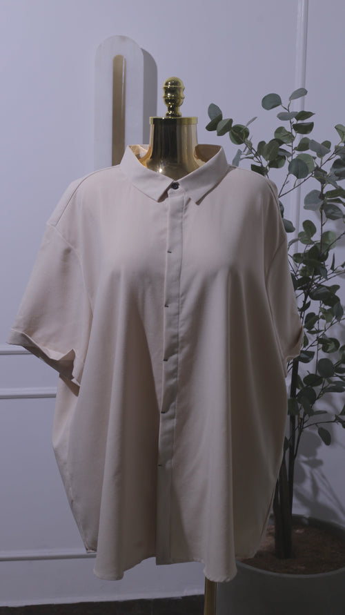 Beige Oversized Shirt