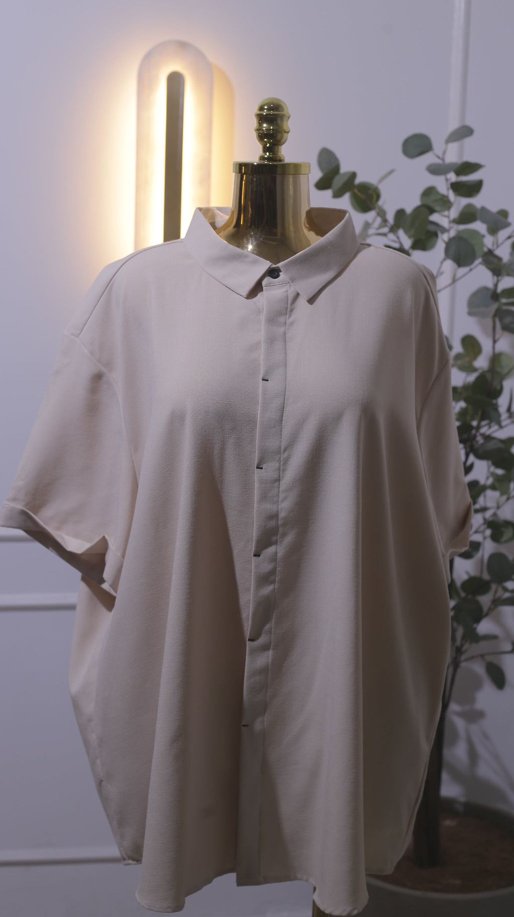 Beige Oversized Shirt