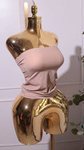 Beige Strapless Tube Top