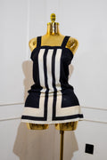 Black and White Striped Mini Sundress