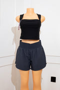 Black Athletic Running Shorts