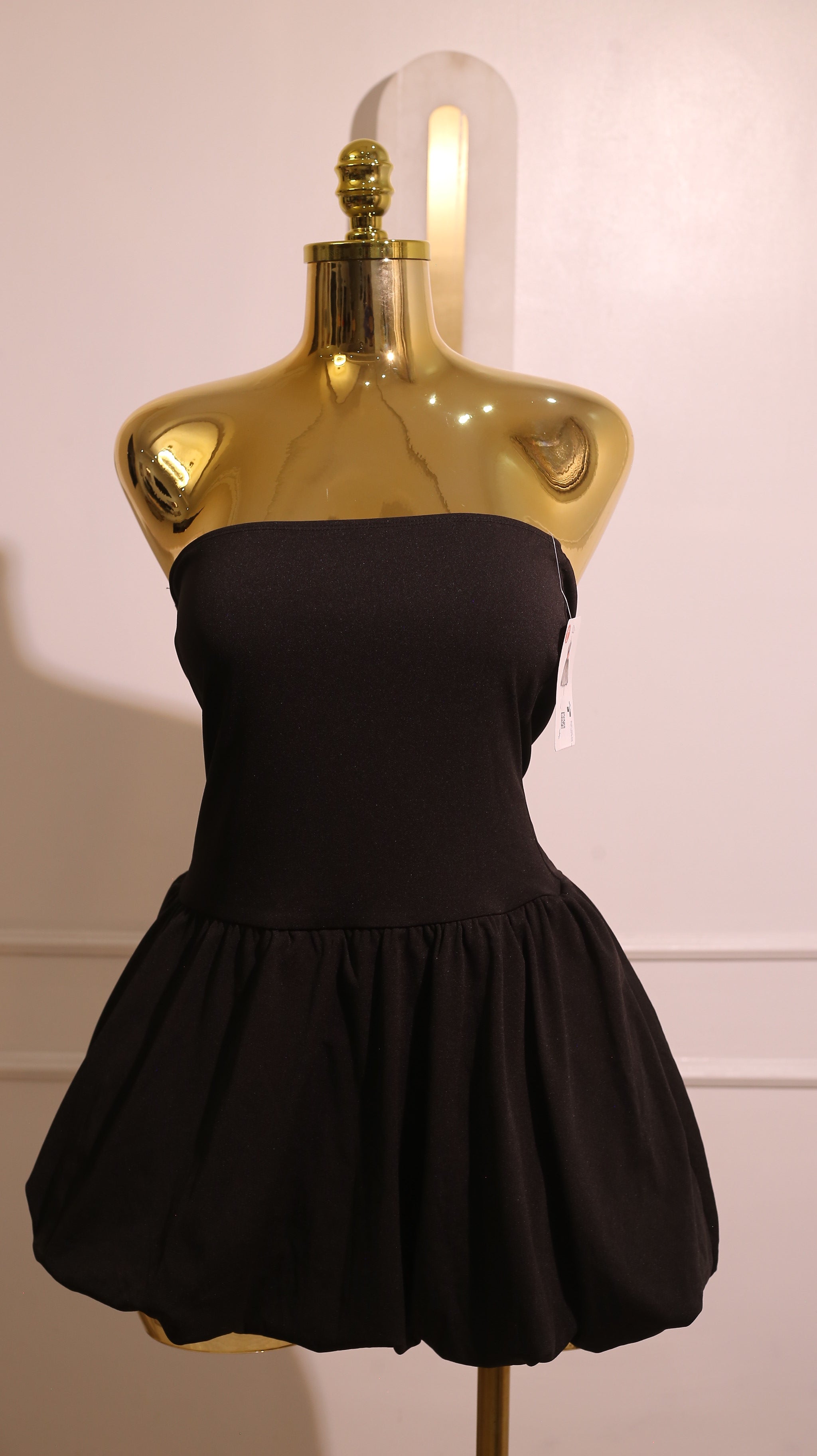 Black Bubble Mini Dress