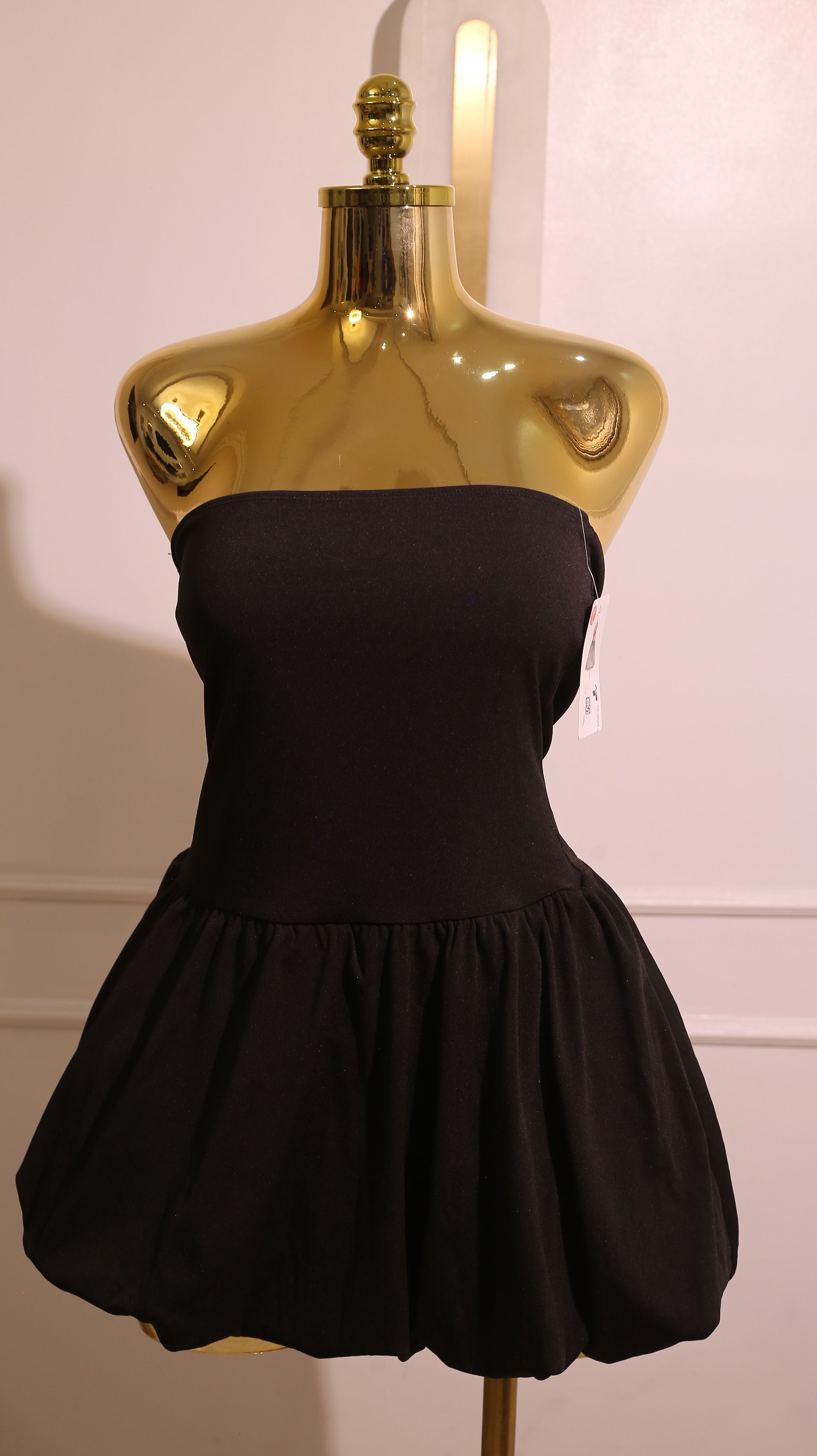 Black Bubble Mini Dress