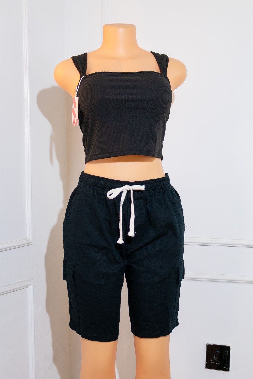 Black Cargo Shorts