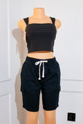 Black Cargo Shorts