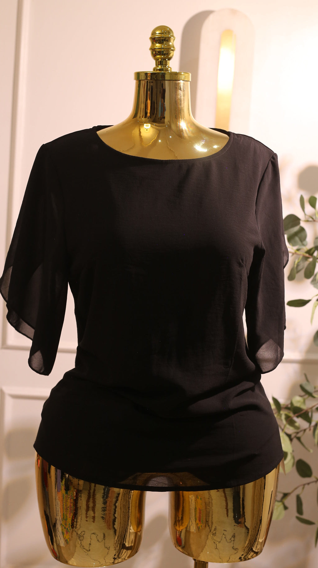 Black Chiffon Blouse