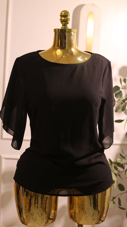 Black Chiffon Blouse