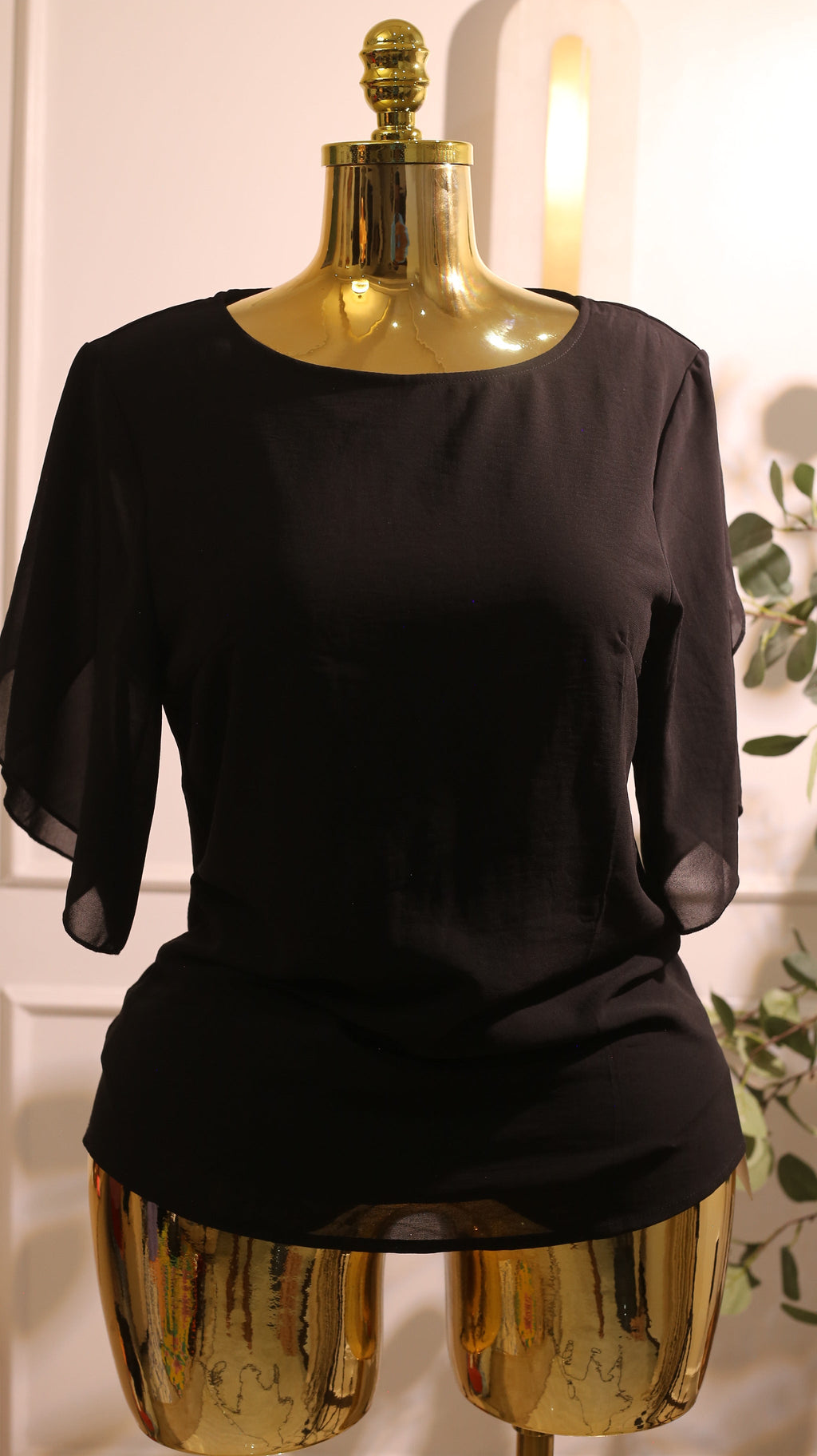 Black Chiffon Blouse
