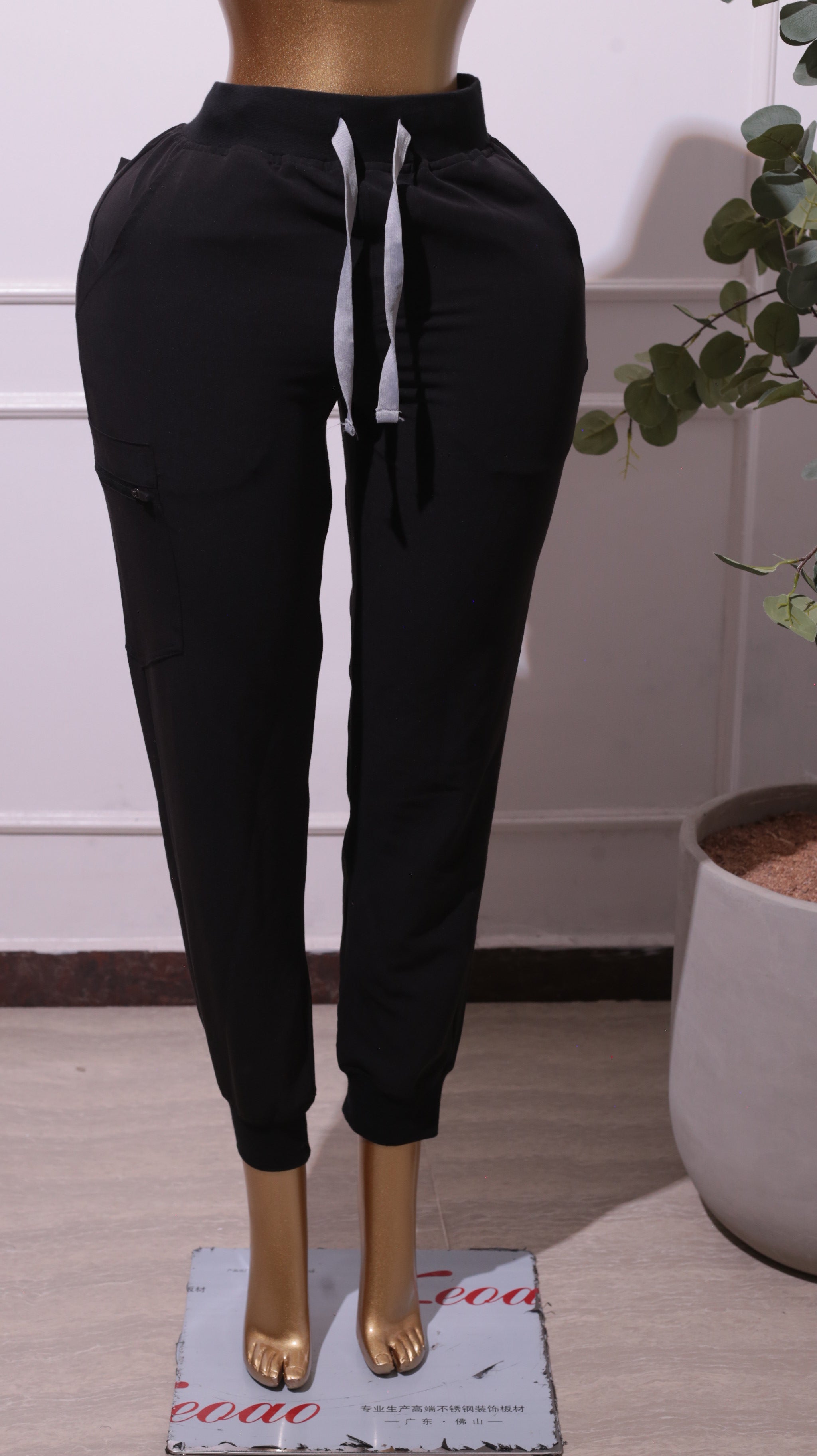 Black Jogger Scrub Pants