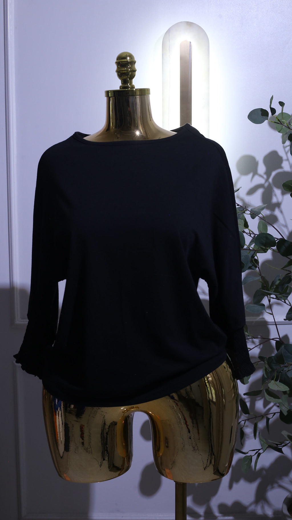 Black Long-Sleeve Top