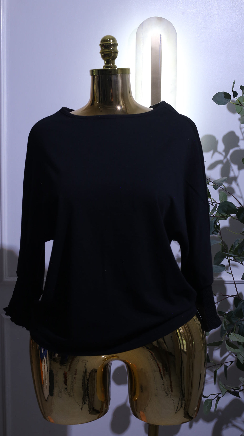 Black Long-Sleeve Top