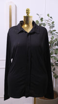 Black Long-sleeved Button-up Shirt