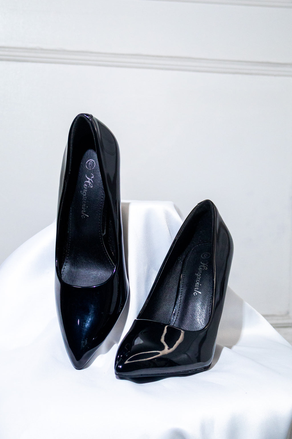 Black Patent Stiletto Pumps