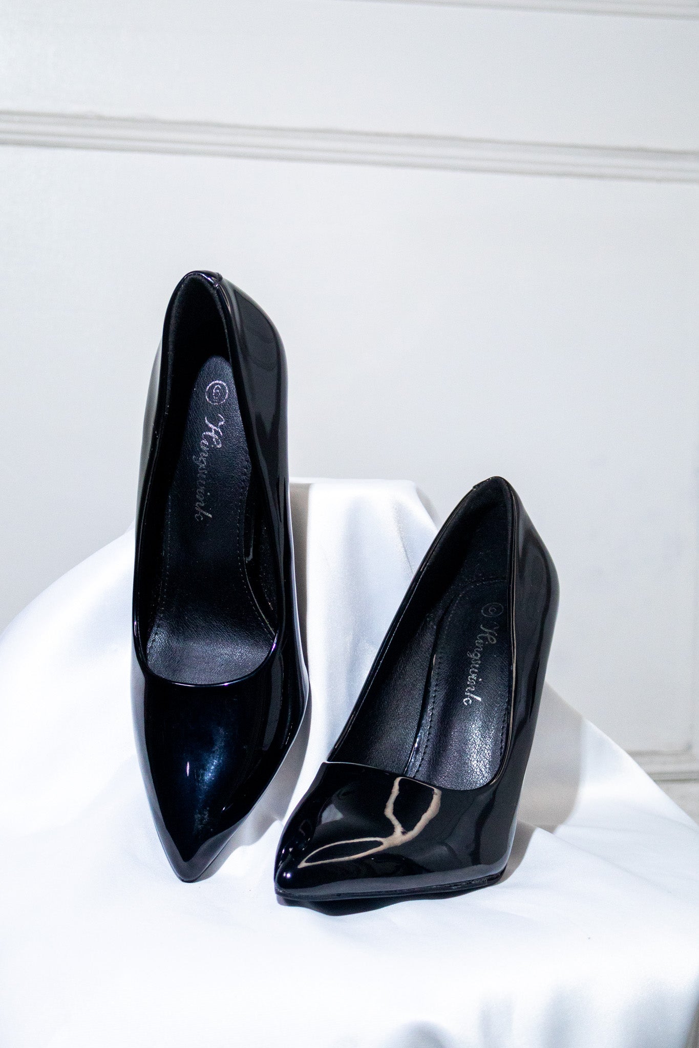 Black Patent Stiletto Pumps