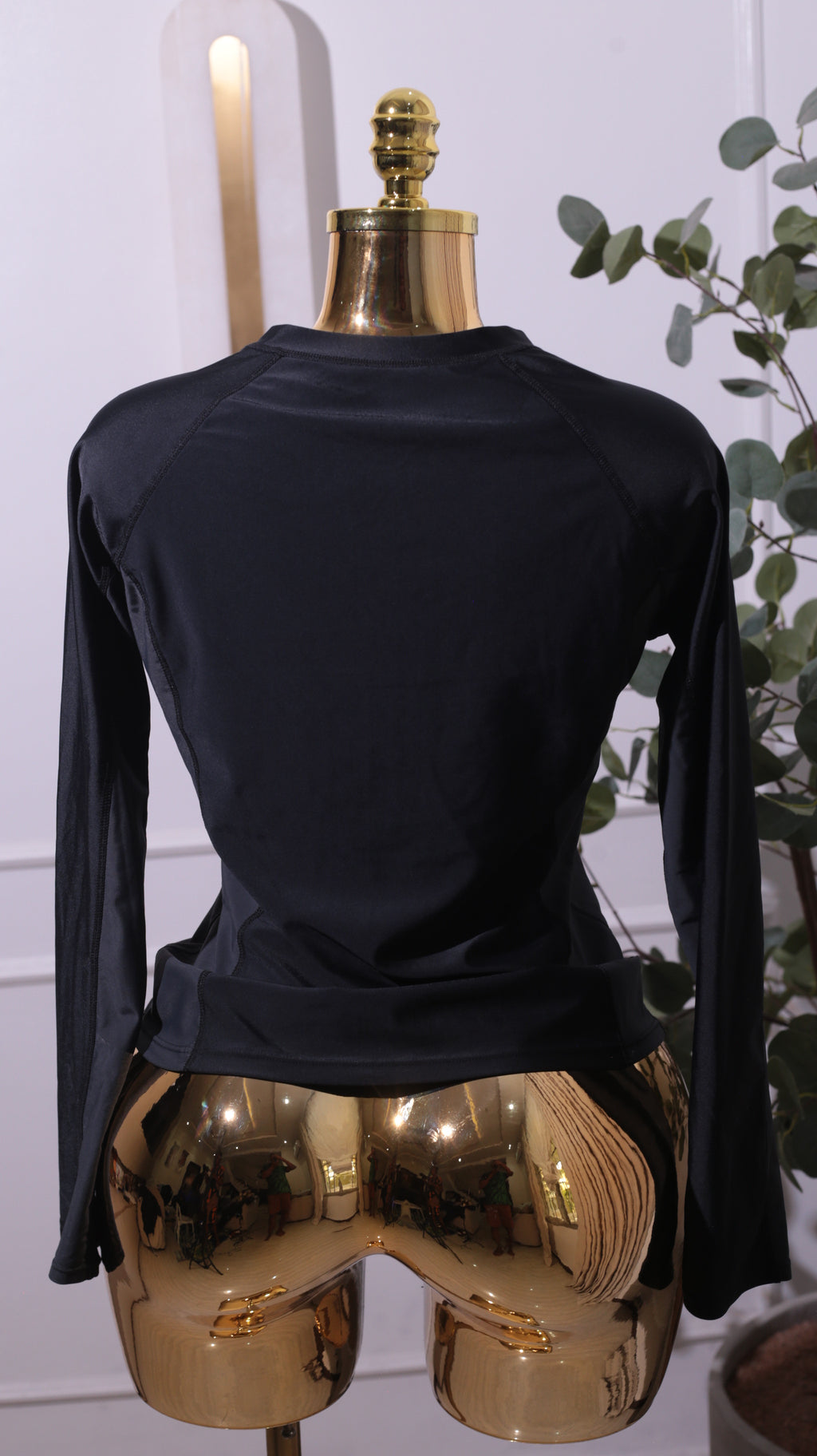 Black Seamless Base-Layer Top
