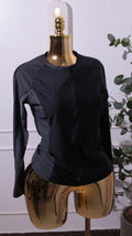 Black Seamless Base-Layer Top