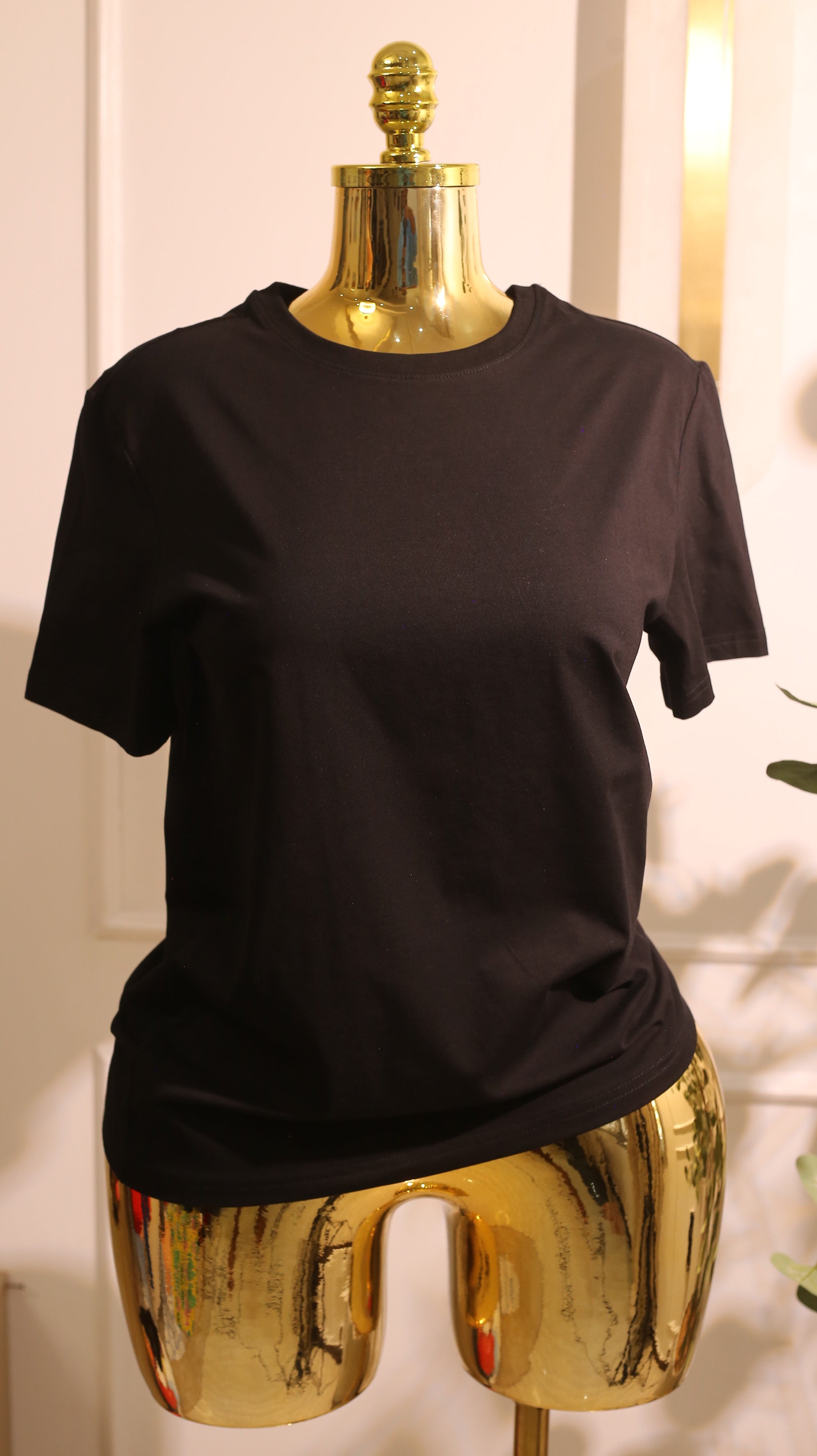 Black Short-Sleeved Athletic Top