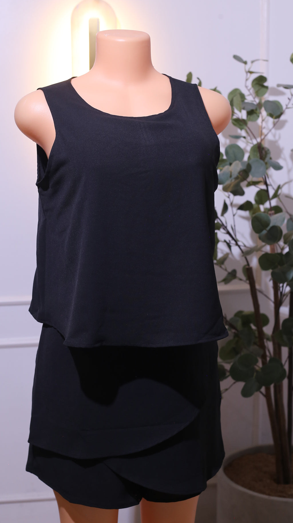 Black Sleeveless Jumpsuit