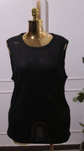 Black Sleeveless Knit Top