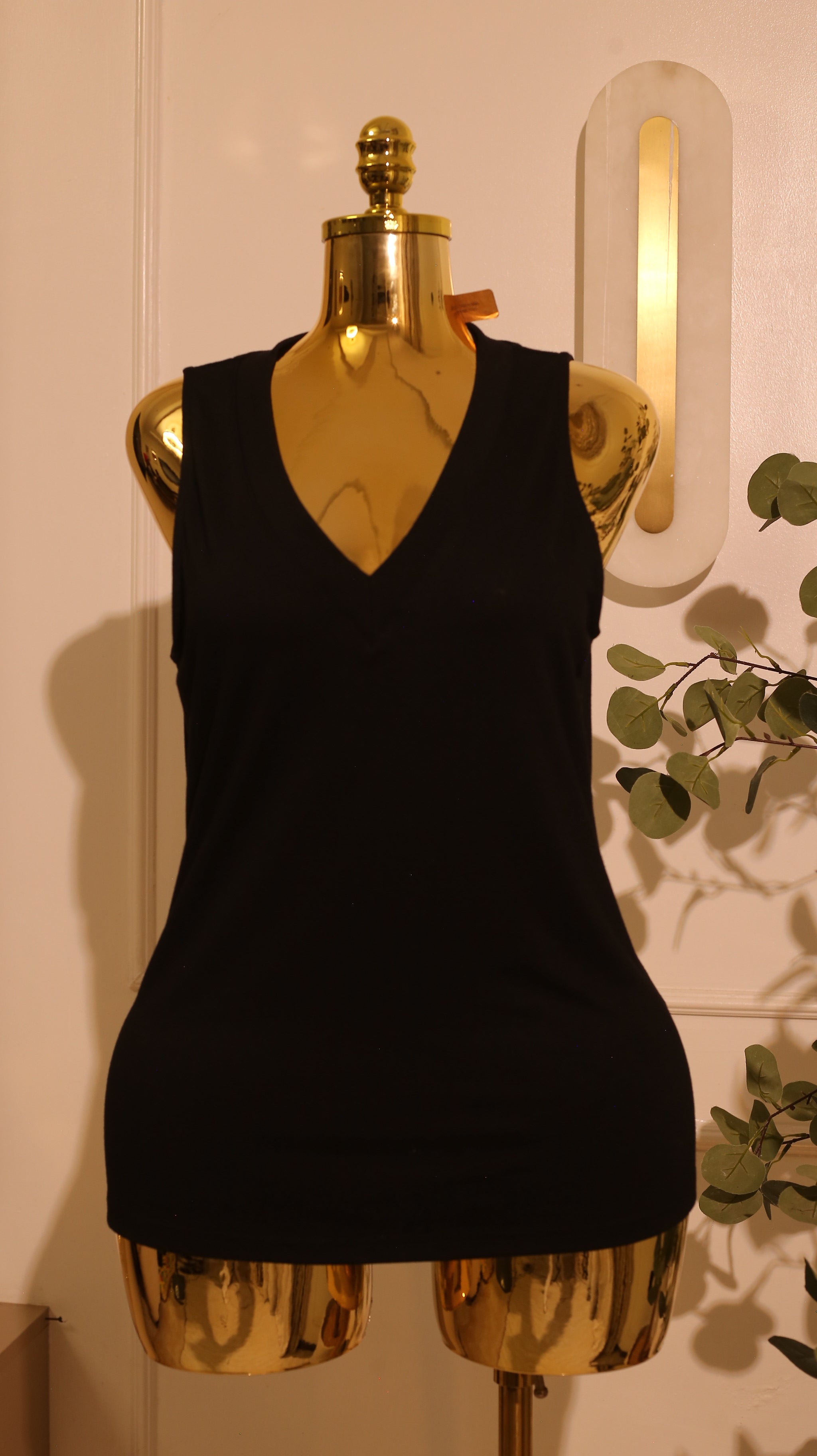 Black Sleeveless  Top