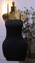 Black Spaghetti Strap Mini Dress