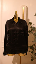 Black Striped Button-Down Shirt
