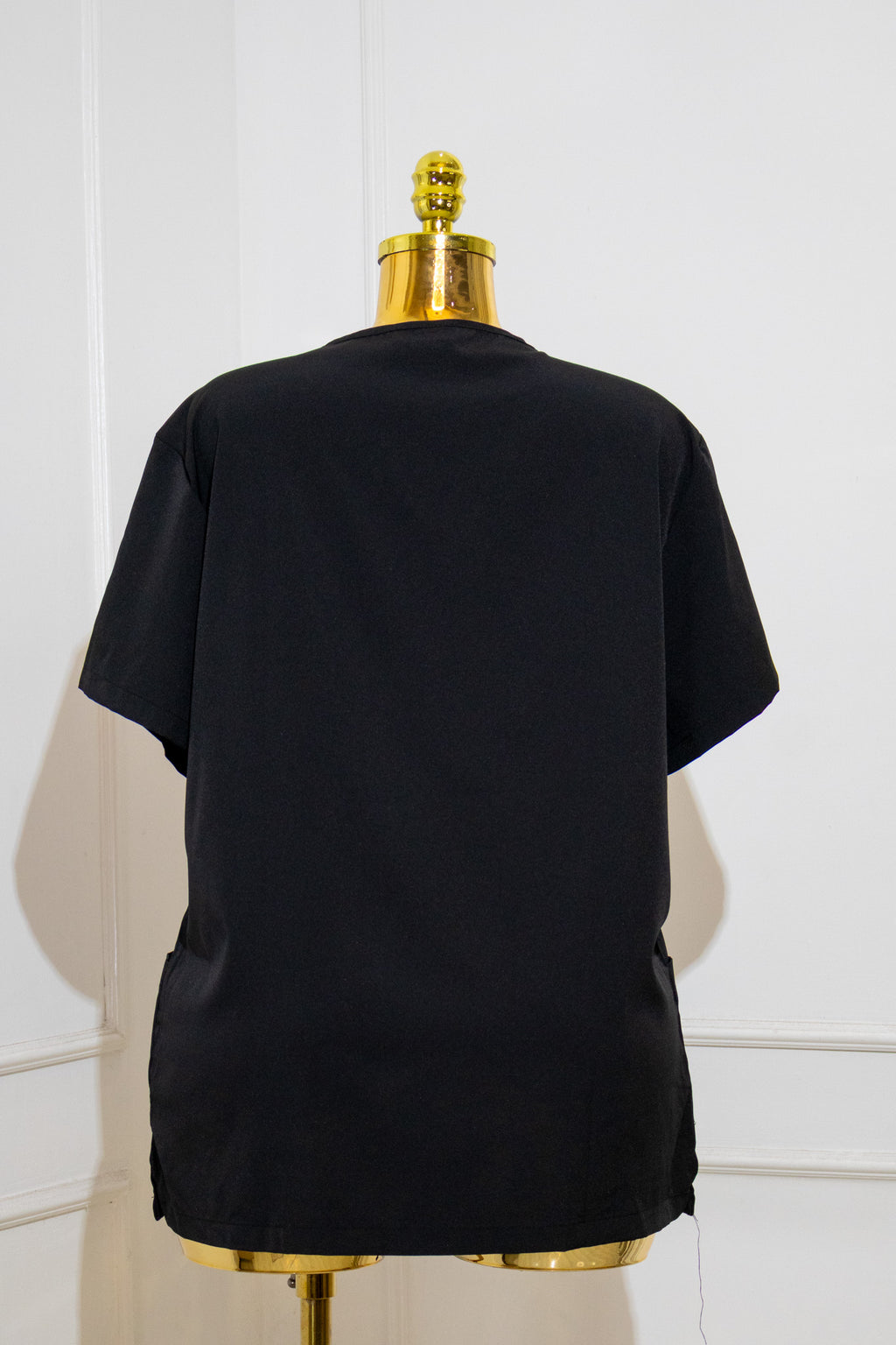 Black V-Neck Scrub Top