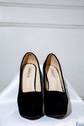 Black Velvet Platform Pumps