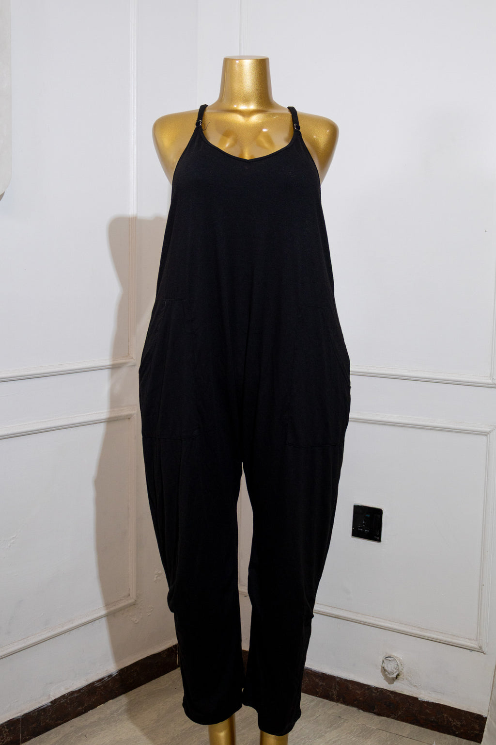 Black Wide-Leg Jumpsuit