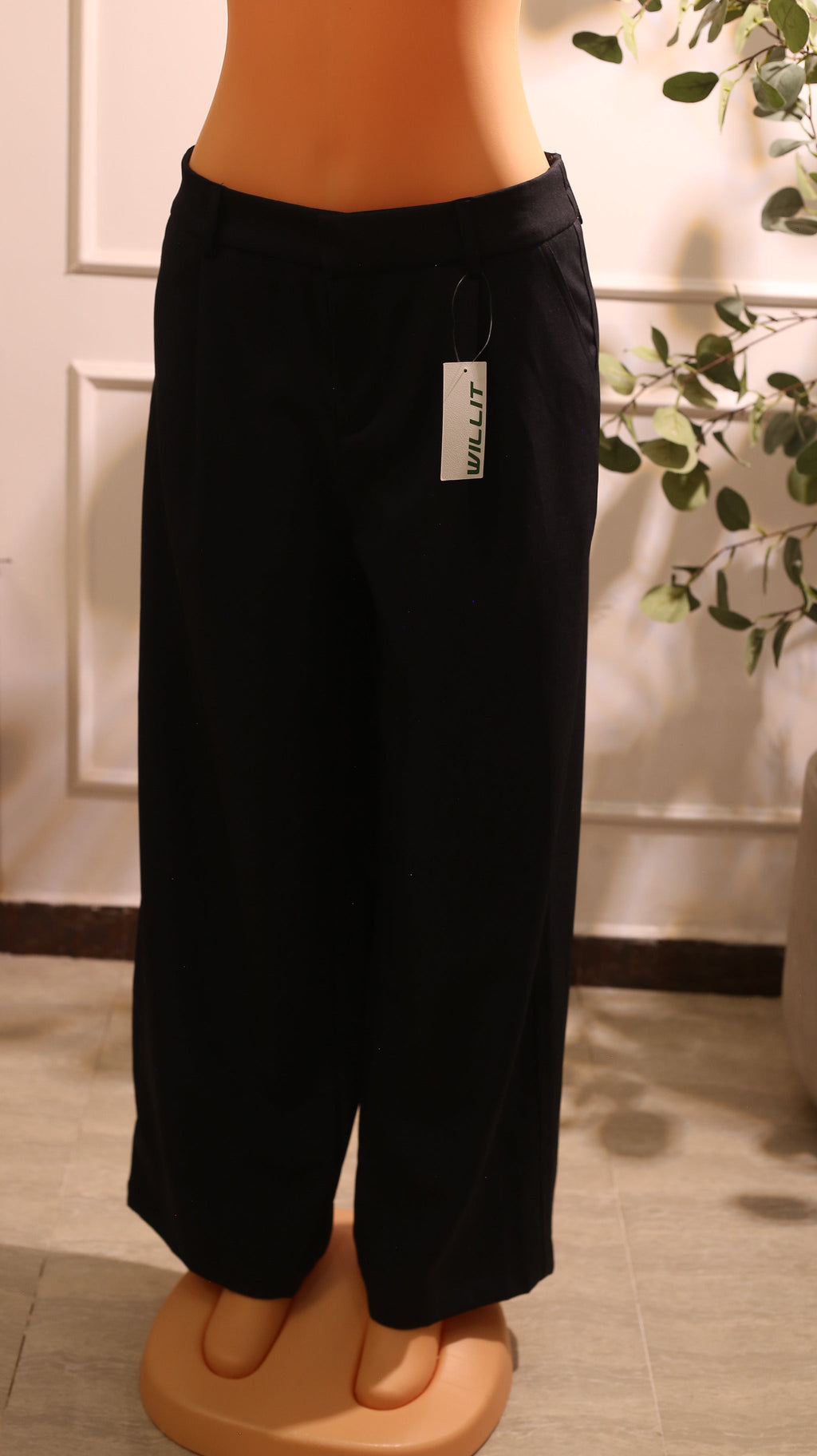 Black Wide-Leg Trousers