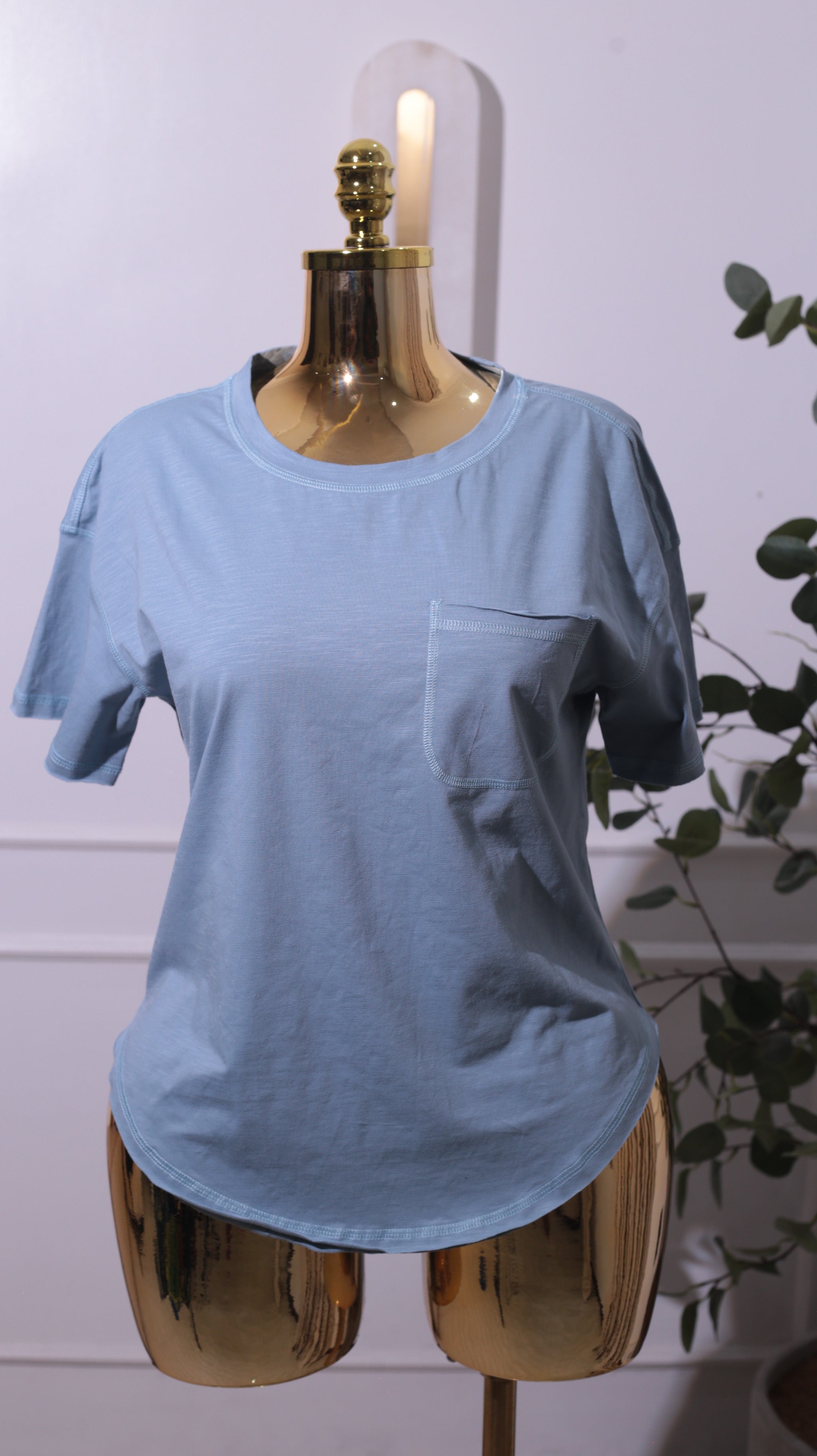Blue Patch-Pocket Tee