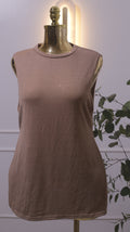 Brown Linen Tank Top