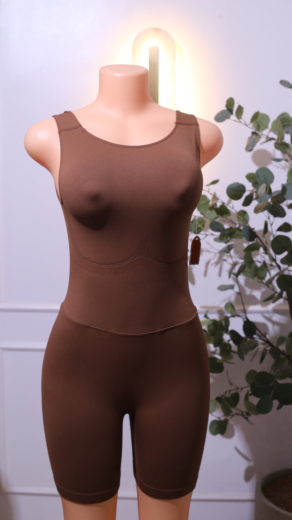 Brown Seamless Shapewear Bodysuit