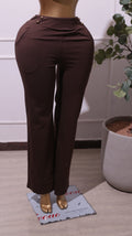 Brown Wide-Leg Trousers