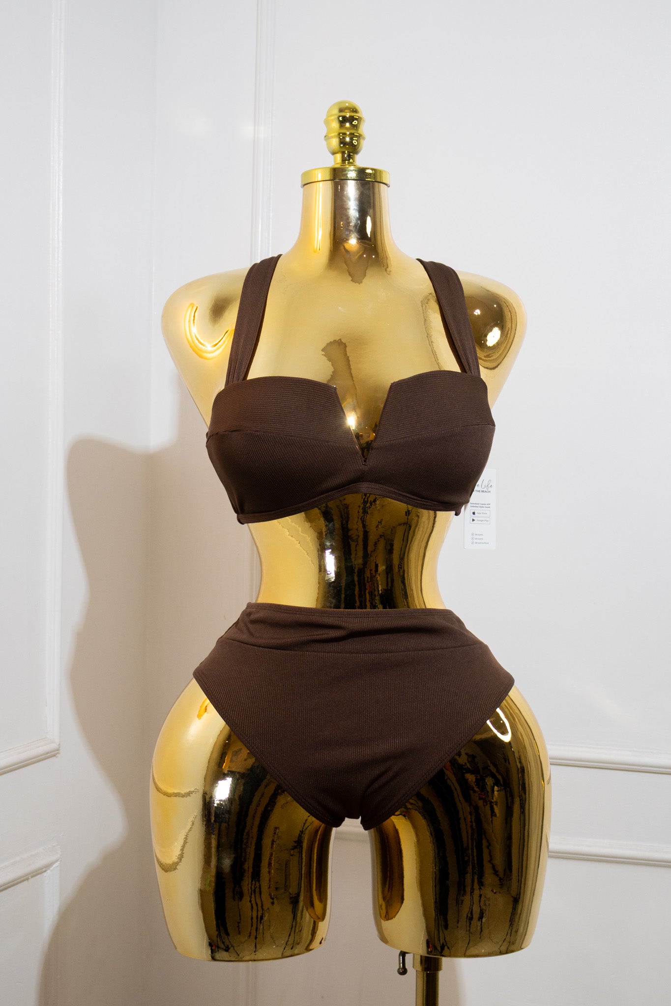 Coffee Brown Push-Up Bikini Set
