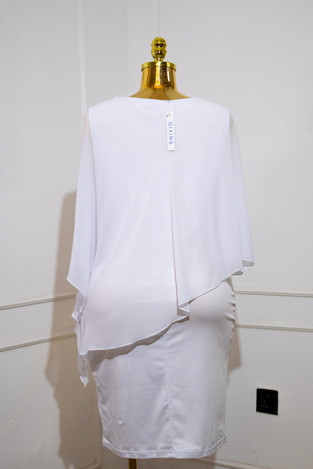 Cream Contrast Slip Mini Dress
