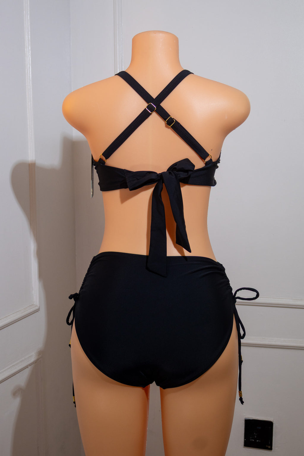 Cross-Front Halter Bikini Set
