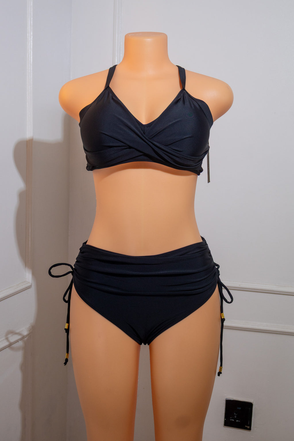Cross-Front Halter Bikini Set