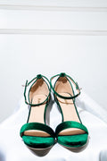 Emerald Green Velvet Stiletto Heels