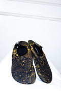 Gold Floral Aqua Shoes