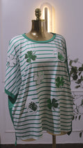 Green Shamrock Stripe T-Shirt